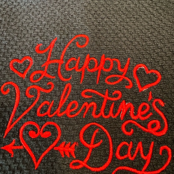 New Embroidered Kitchen Towel with the saying (Happy Valentines Day) - Picture 2 of 3
